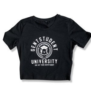 Gentstudent Cropped T-shirt Zwart