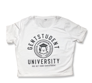 Gentstudent Cropped T-shirt Wit